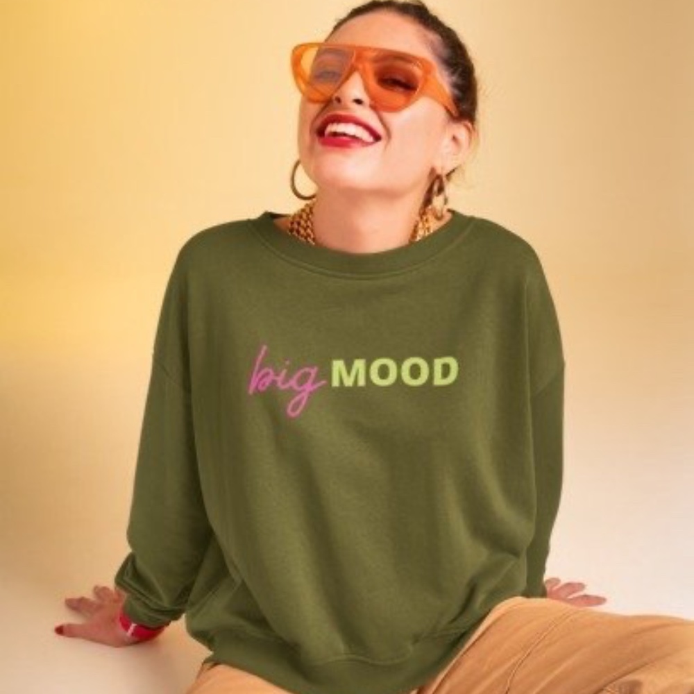 Women’s big Mood Crew Neck Sweater